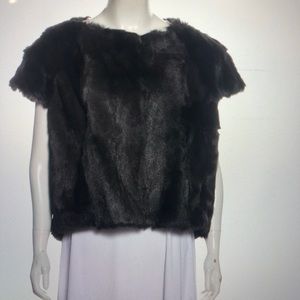 Barney's Pologeorgis fur vest  black/dk brown M